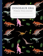 Dinosaur Era Primary Story Journal: Composition Notebook With Dotted Midline And Picture Space For Grades K-2: Triceratops 1708658378 Book Cover