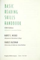 Basic reading skills handbook 039596234X Book Cover