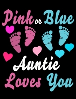 Pink Or Blue Auntie Loves You: Baby Planner and Organizer Book, 8.5" x 11" Baby Journal, 100 pages, Black B083XT1CLZ Book Cover