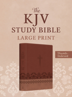 The KJV Study Bible, Large Print (Indexed) [Rose & Chestnut Cross] B0DKG7KZBL Book Cover