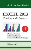 Excel 2013. Probleme und Lösungen. Band 1: Dateifunktionen, Editierfunktionen, Formate & Formatierungen 3735719309 Book Cover