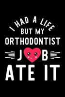 I Had A Life But My Orthodontist Job Ate It: Hilarious & Funny Journal for Orthodontist Funny Christmas & Birthday Gift Idea for Orthodontist Orthodontist Notebook 100 pages 6x9 inches 1704253772 Book Cover