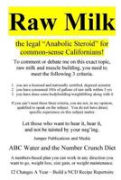 Raw Milk: the legal "Anabolic Steroid" for common-sense Californians! 150863730X Book Cover