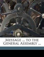 Message to the General Assembly 1149621001 Book Cover