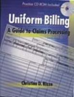 Uniform Billing: A Guide to Claims Processing (Book Only) 0827382235 Book Cover