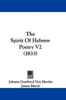The Spirit Of Hebrew Poetry V2 1165796589 Book Cover