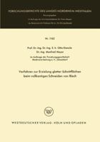 Verfahren Zur Erzielung Glatter Schnittflachen Beim Vollkantigen Schneiden Von Blech 3663039617 Book Cover