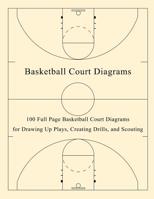 Basketball Court Diagrams: 100 Full Page Basketball Court Diagrams for Drawing Up Plays, Creating Drills, and Scouting 1076920144 Book Cover