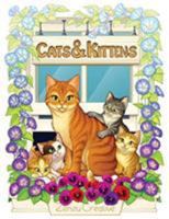 Cats & Kittens: Adult Coloring Book 1732090831 Book Cover