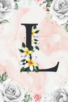 L: Cute Initial Monogram Letter L Productivity Planner and Daily Journal For Mindfulness and Productivity A 100 Day Daily To Do List Journal with Marble Pattern with White Flower Framed Print 1661470998 Book Cover