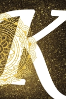 K: Personalized Dot Grid Bullet BUJO Notebook Journal Modern Gold Mandala Minimalist Initial Monogram Letter K- Many Usage Handy Travel Size For Boys Men Teens 1704413486 Book Cover