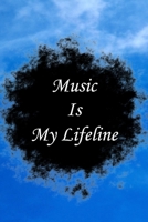 Music is my life line: Lined Notebook / Journal Gift, 100 Pages, 6x9, Soft Cover, Matte Finish Inspirational Quotes Journal, Notebook, Diary, Composition Book 1661604536 Book Cover