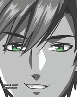 Manga Anime Sketch Book [8x10][140pages]: Artist Sketchbook for Sketching, Drawing and Creative Doodling with manga anime cover, boy with green eyes 1675104336 Book Cover