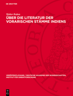 Über Die Literatur Der Vorarischen Stämme Indiens 3112766407 Book Cover