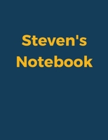 Steven's Notebook: Blue Navy Cover, College Ruled, 100 Sheets, 8.5 x 11 (Letter Size), White Paper 1677330244 Book Cover