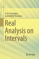 Real Analysis on Intervals 8132221478 Book Cover