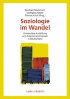 Soziologie Im Wandel: Universitare Ausbildung Und Arbeitsmarktchancen in Deutschland 3810030759 Book Cover