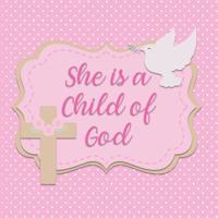 She is a Child of God: Baptism Gift Book for Baby Girl 1095052586 Book Cover