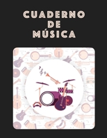 Cuaderno De Musica: Músicos Composición Libro Instrumento Manuscrito Personal Papel Piano Guitarra Estándar 13 Bastón Cuaderno grande / Diario Regalo ... Tapa blanda, Acabado mate (Spanish Edition) B083XT11JB Book Cover