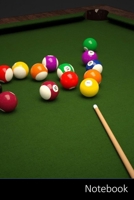 Notebook: Billard, Boules, Table, Tissu Carnet / Journal / Livre d'�criture / Calepin / Agenda / Notes - 6 x 9 pouces (15,24 x 22,86 cm), 150 pages, surface brillante. 1708205950 Book Cover