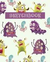 Sketchbook: Spooky and Funny Monster Pattern Cover Design Notebook for Drawing, Sketching, and Doodling 168738276X Book Cover