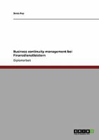 Business Continuity Management Bei Finanzdienstleistern 3958201326 Book Cover