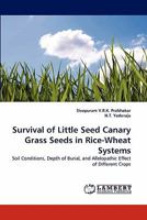 Survival of Little Seed Canary Grass Seeds in Rice-Wheat Systems 3843392331 Book Cover