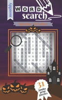 Spooky October: 31 Jumbo Print Puzzles (Monthly Word Search) 1698600755 Book Cover