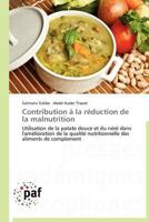 Contribution À La Réduction de la Malnutrition 3838172477 Book Cover