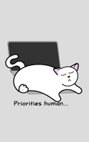 Catlover's Notebook - Blank Lined Pages - Priorities Human 0464390125 Book Cover