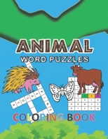Animal Word Puzzles Coloring Book B09GQGMNCH Book Cover