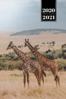 Giraffe Safari Week Planner Weekly Organizer Calendar 2020 / 2021 - Two Friends: Cute Wildlife Animal Pet Bullet Journal Notebook Diary in 6” x 9” Inch Pocket Size 1675860831 Book Cover