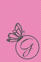 G: Initial G Monogram Notebook Journal Gift Circular Butterfly design 1673790038 Book Cover