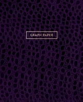 Graph Paper: Executive Style Composition Notebook - Deep Purple Alligator Skin Leather Style, Softcover | 7.5 x 9.25 - 100 pages (Office Essentials) 1691022004 Book Cover