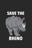 Nashorn Rhino Notizbuch: Nashorn Rhino Notizbuch f�r Liebhaber / Notizheft / Notizblock A5 (6x9in) Dotted Notebook / Punkteraster / 120 gepunktete Seiten 1671708970 Book Cover