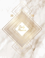 Daily Planner 2020: ONE DAY PER PAGE / Everyday Time Schedule Planning - Trackers, Task Lists, Goals and Gratitude Section (included Yearly and MONTHLY CALENDARS) - Cover of Marbled Like Geometric Des 1709868724 Book Cover