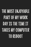 The Most Enjoyable Part of My Work Day is the Time It Takes My Computer to Reboot: College Ruled Notebook - Gift Card Alternative - Gag Gift 1698149832 Book Cover