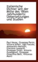 Italienische Dichter Seit Der Mitte Des 18ten Jahrhunderts 1113090154 Book Cover
