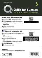 Q3e 3 Listening and Speaking IQ and Classroom Presentation Tool: Teacher Access Code Card Pack 0194905217 Book Cover