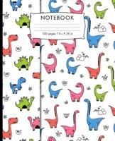 Notebook: Colorful baby dinosaur pattern Composition Notebook with Cursive Paper. 100 pages Cursive Paper Book 7.5 x 9.25 inches for practice writing. 1081336765 Book Cover