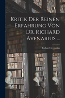 Kritik Der Reinen Erfahrung 1016824505 Book Cover
