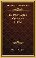 de Philosophia Cyrenaica 1141779145 Book Cover