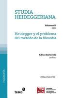 Studia Heideggeriana Vol III: Heidegger Y El Problema del M�todo de la Filosof�a 150090905X Book Cover