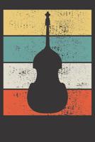 Bass Notebook: Double Acustic Bass Player Retro Vintage Music Teacher Gift 6x9 College Ruled 120 Pages Student Teacher School 1078494983 Book Cover