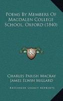 Poems by Members of Magdalen College School, Oxford 1377836819 Book Cover