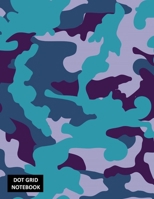 Dot Grid Notebook: Dotted Notebook, Bullet Journal, Sketch Book Diary For Calligraphy, Math Book with Camo Patten 167585811X Book Cover