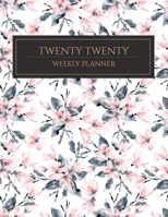 Twenty Twenty Weekly Planner: Weekly Planner Undated Luxury Flowers And Branches Pattern Cover Year In Review, Weekly Planner, To-Do List, And Additional Notes (8.5x11)(No.3) 1673460240 Book Cover