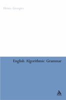 English Algorithmic Grammar 0826487777 Book Cover