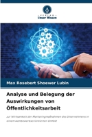 Analyse und Belegung der Auswirkungen von Öffentlichkeitsarbeit 6630158563 Book Cover