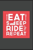 EAT SLEEP RIDE REPEAT Notebook for motorcycle lovers: Notebook to mark where you have ridden a motorcycle anywhere in the world 1675124183 Book Cover
